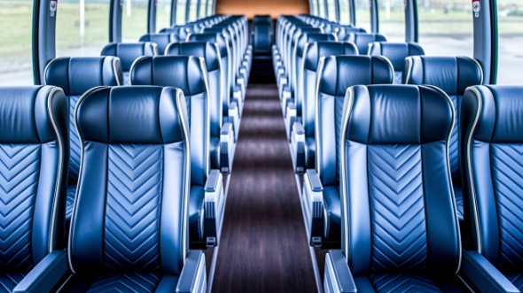 50 passenger charter bus inside sandy springs