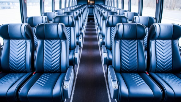 55 passenger charter bus inside columbus